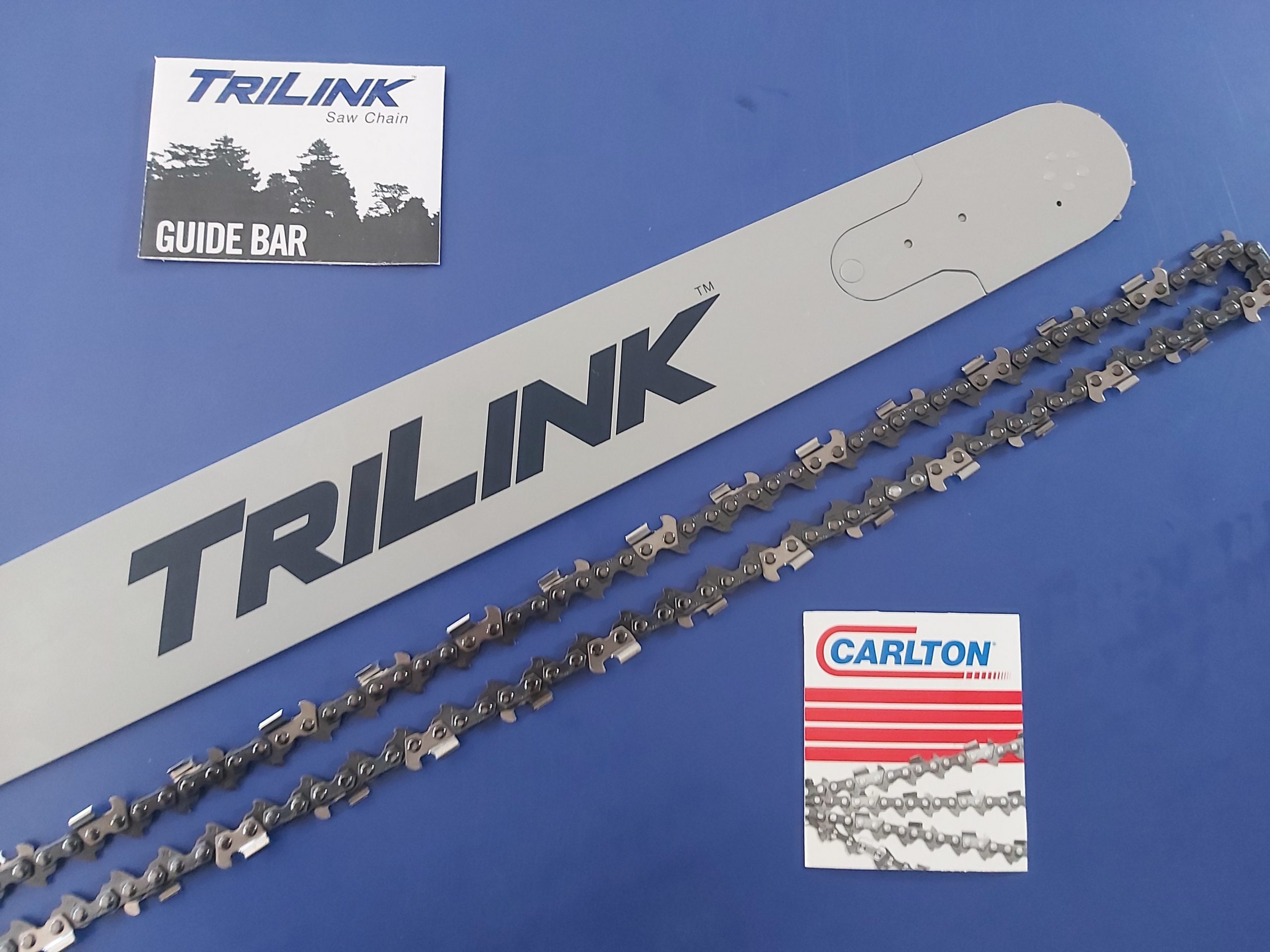 thumbnail interactive-video image 1 of 8TEN 24 Inch Chainsaw Guide Bar & Chain - .058 Gauge 3/8 Pitch 84DL For Husqvarna & More 1 of 11